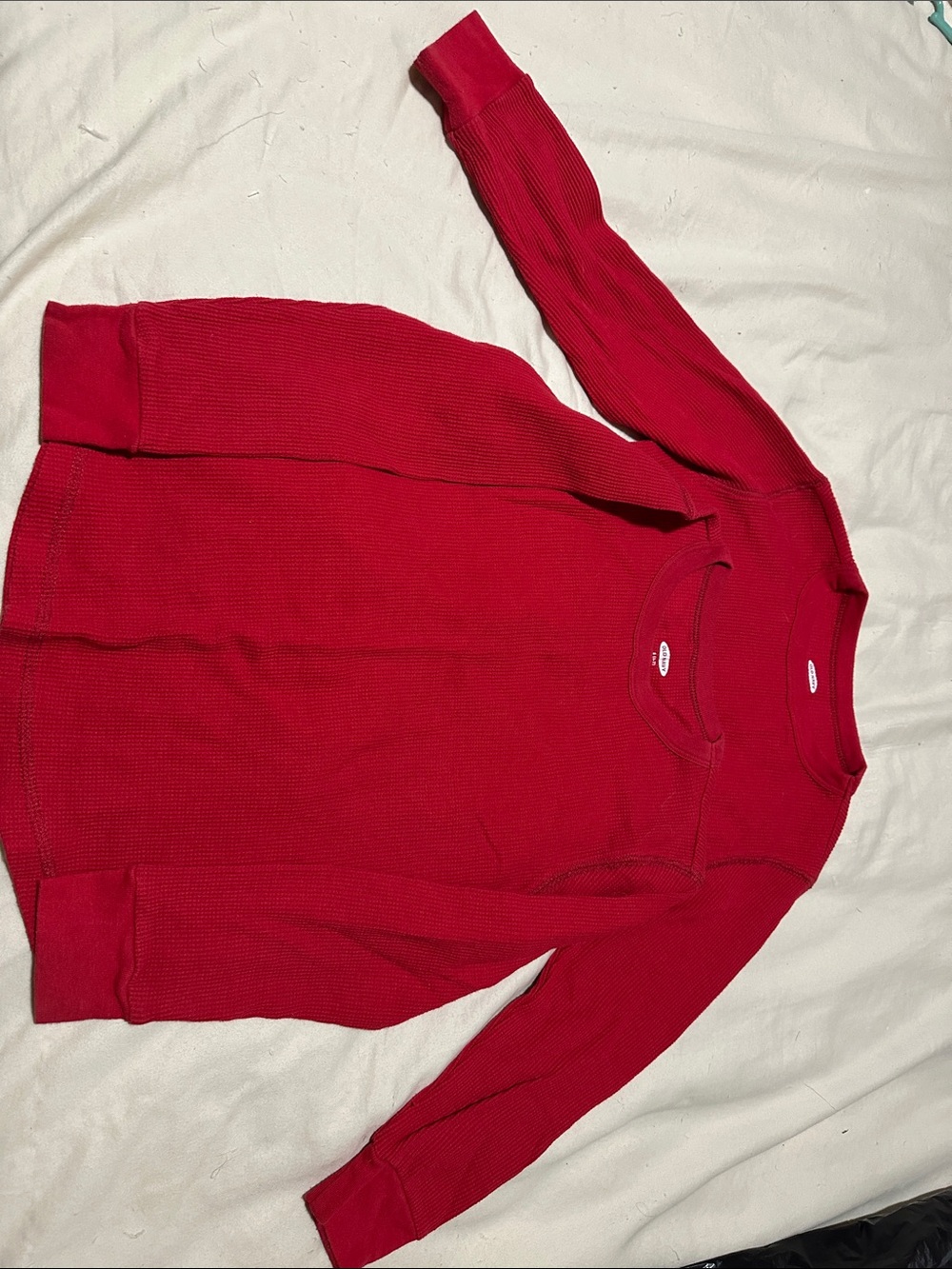2 Red kids Waffle-Knit Crewneck Sweater